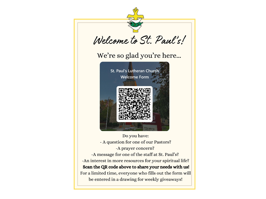 st pauls welcome QR